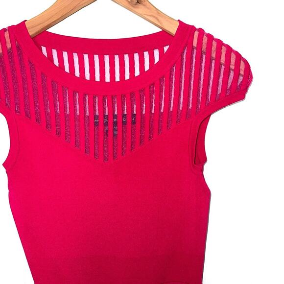 French Connection Rose Magenta Haze Pink Fit & Flare Dress Size 6 - Picture 4 of 12